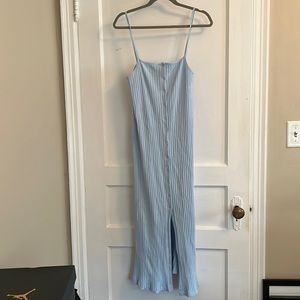 Zara ribbed knit midi dress- light blue